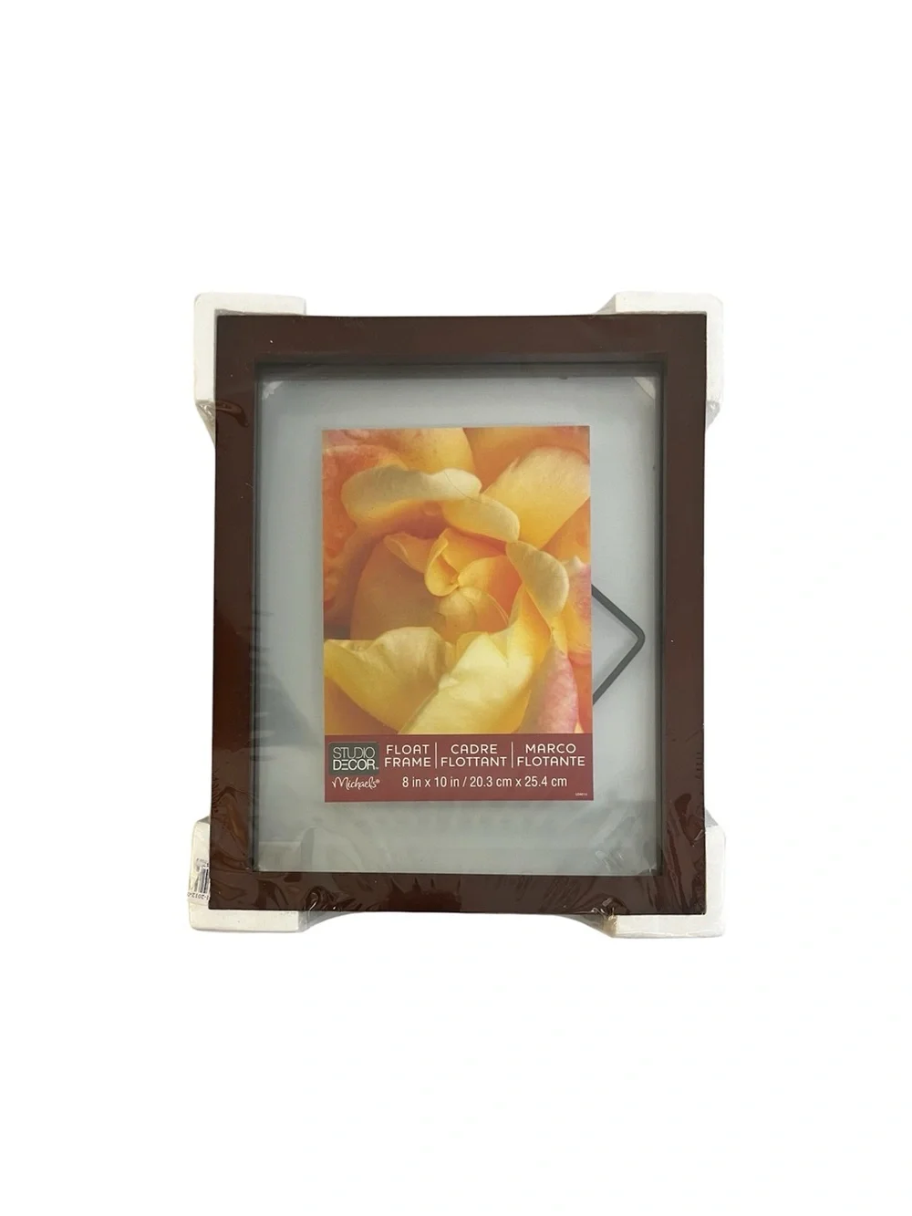 Michaels Studio Decor 8x10 Wood Float Picture Frame Brown New Sealed